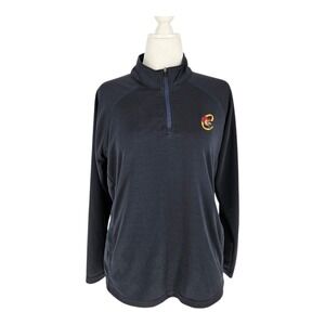 Devon & Jones Quarter Zip Pullover Women XL Navy Blue Cleveland Cavaliers Sports